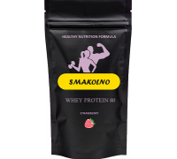 Протеин Smakolno Whey Pro 80 +Коллаген +Витамин С Клубника 0.9кг
