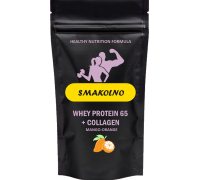 Протеин Smakolno WHEY 65 +Коллаген +Витамин С Манго-Апельсин 0.9кг