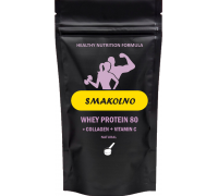 Протеин Smakolno Whey Pro 80 +Коллаген +Витамин С Натуральный 0.9кг